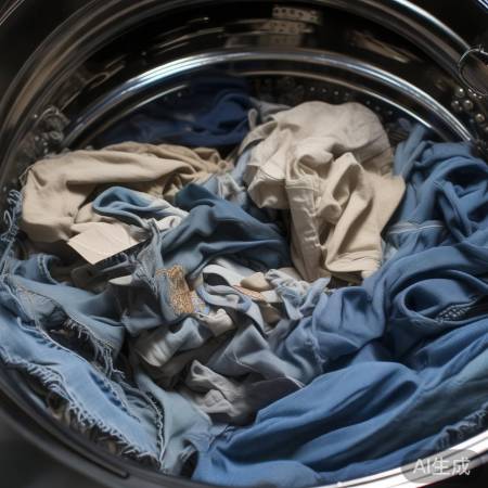 衣物标签致洗衣机打结