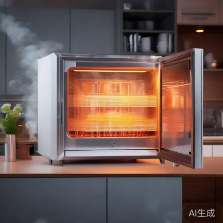 热风循环消毒,高温杀菌。