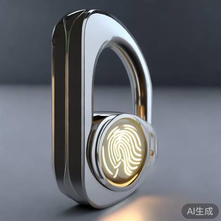 指纹录入区域在锁侧/顶，有图标