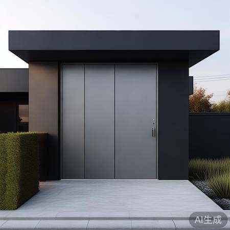 灰色高级，简约防盗门