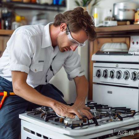 燃气灶漏气，找专业人士修