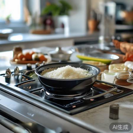 集成灶轻松蒸大米
