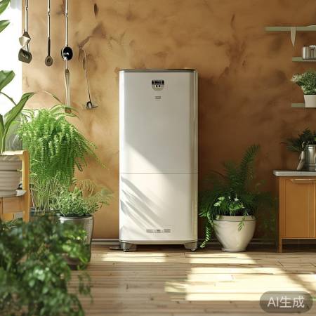 用绿植饰品让热水器不显眼