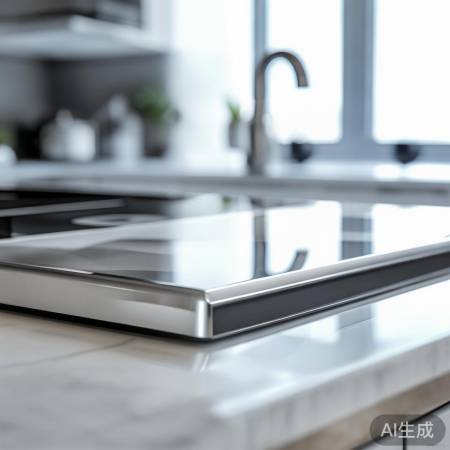 燃气灶易清洗，一体设计。