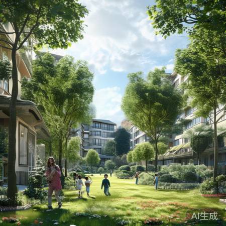 宜居小区，绿意盎然