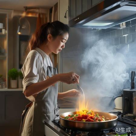 SMEG油烟机吸力强,厨房无油