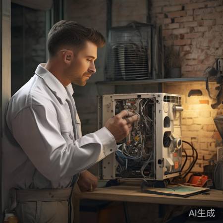 空调师傅检查中