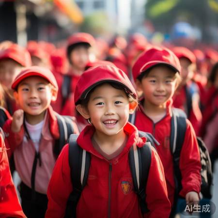 青岛一年级新生开学盛况