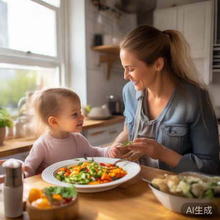 引导孩子尝新食物技巧