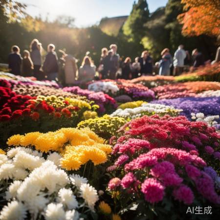 赏菊多样,品种繁花